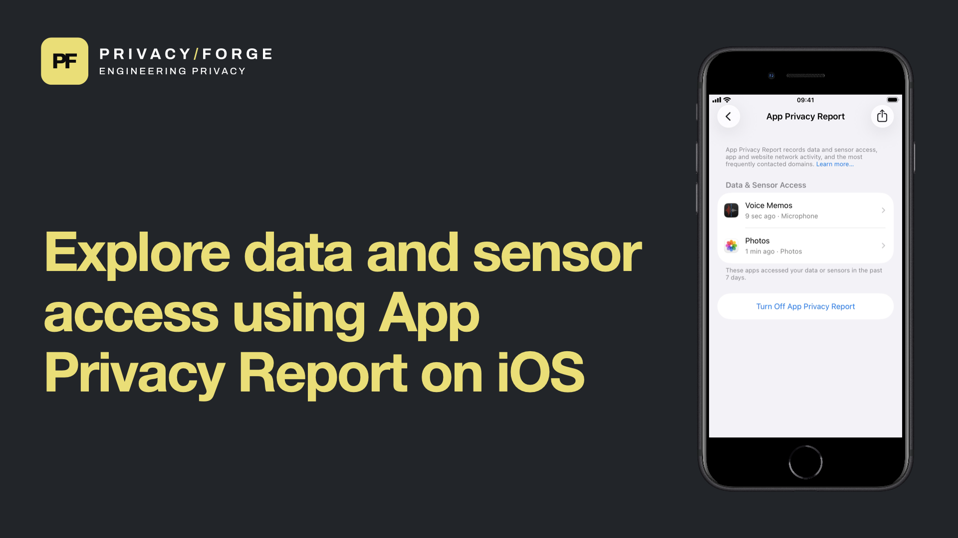 Explore data and sensor access using App Privacy Report on iOS